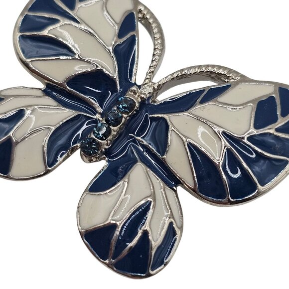 VTG Brooch 3PC Set Silver Tone Whimsy Fairycore Enchanting Butterfly Florals Pin - Picture 7 of 13